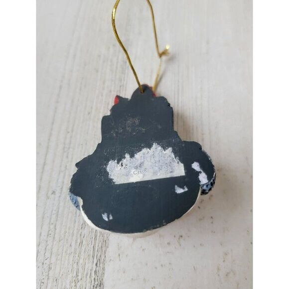 Snowman face red cardinal ornament Xmas decor - Picture 5 of 5